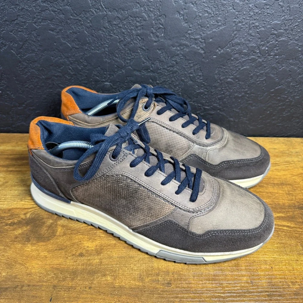 Bullboxer Persey Brown Leather Suede Fashion Sneakers Mens Size‎ 11 EUR 44